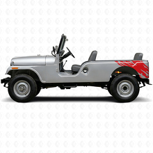 Mud Splash Graphic Rear Side Vinyl Decal for Jeep CJ-6 1955-1975_3