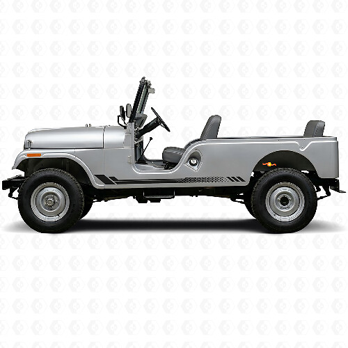 Honeycomb Stripes Side Vinyl Decal for Jeep CJ-6 1955-1975_1