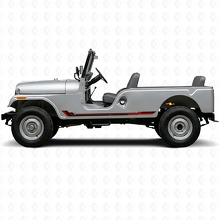 Racing Style Side Stripes Vinyl Decal for Jeep CJ-6 1955-1975_3