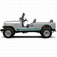 Vintage Straight Stripes Side Vinyl Decal for Jeep CJ-6 1955-1975_2