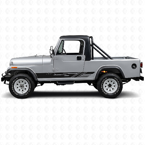 Decorated Side Stripes Vinyl Decal Kit for Jeep CJ-8 Scrambler 1981-1986_1