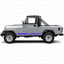 Checkered Curved Side Stripes Vinyl Decal for Jeep CJ-8 Scrambler 1981-1986_2