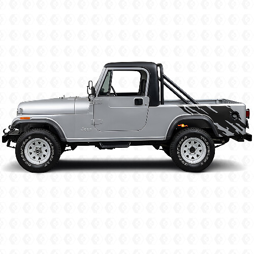 Mud Splash Graphic Rear Side Vinyl Decal for Jeep CJ-8 Scrambler 1981-1986