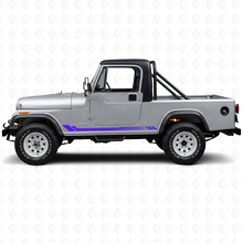 Honeycomb Stripes Side Vinyl Decal for Jeep CJ-8 Scrambler 1981-1986_2