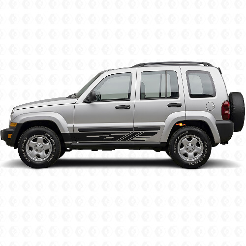 Decorated Side Stripes Vinyl Decal Kit for Jeep Liberty 2002-2012_1