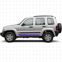 Checkered Curved Side Stripes Vinyl Decal for Jeep Liberty 2002-2012_2
