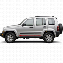Checkered Curved Side Stripes Vinyl Decal for Jeep Liberty 2002-2012_3