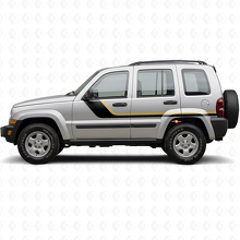 Twin Stripes Side Vinyl Decal for Jeep Liberty 2002-2012_2