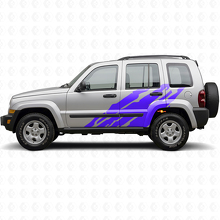Mud Splash Graphic Side Vinyl Decal for Jeep Liberty 2002-2012_2
