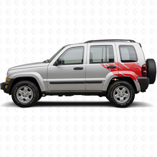 Mud Splash Graphic Rear Side Vinyl Decal for Jeep Liberty 2002-2012_3