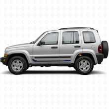 Racing Style Side Stripes Vinyl Decal for Jeep Liberty 2002-2012_2