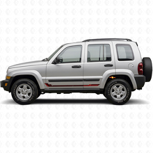 Racing Style Side Stripes Vinyl Decal for Jeep Liberty 2002-2012_3