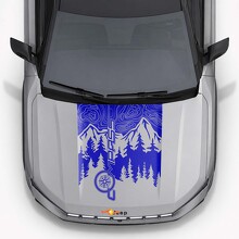 Mountains Style Hood Vinyl Decal for Jeep Compass 2026_2