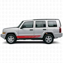 Decorated Side Stripes Vinyl Decal Kit for Jeep Commander 2006-2010_3