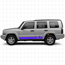 Mountains Wide Stripes Side Vinyl Decal for Jeep Commander 2006-2010_2