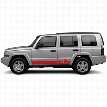 Mountains Wide Stripes Side Vinyl Decal for Jeep Commander 2006-2010_3