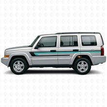 Triple Stripes Door Side Vinyl Decal for Jeep Commander 2006-2010_2