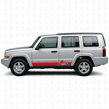 Mountains Style Stripes Side Vinyl Decal for Jeep Commander 2006-2010_3