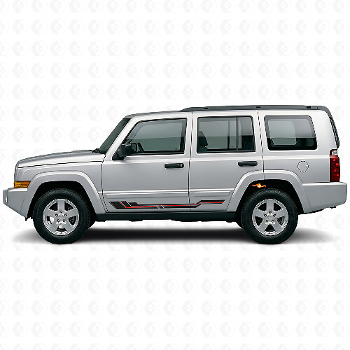 Curved Lines Rocker Panel Vinyl Decal for Jeep Commander 2006-2010