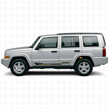 Curved Lines Rocker Panel Vinyl Decal for Jeep Commander 2006-2010_2