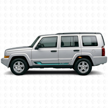 Vintage Style Side Stripes Vinyl Decal for Jeep Commander 2006-2010_2