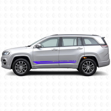 Checkered Curved Side Stripes Vinyl Decal for Jeep Commander Meridian 2021+_2