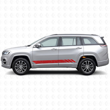 Topographic Style Stripes Side Vinyl Decal for Jeep Commander Meridian 2021+_3