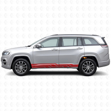 Intertwined Stripes Side Vinyl Decal for Jeep Commander Meridian 2021+_3