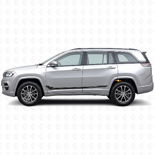 Racing Style Side Stripes Vinyl Decal for Jeep Commander Meridian 2021+