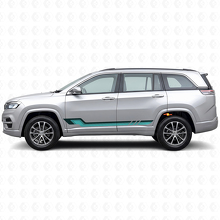 Vintage Style Side Stripes Vinyl Decal for Jeep Commander Meridian 2021+_2