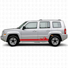 Mountains Thin Stripes Side Vinyl Decal for Jeep Patriot 2007-2017_3