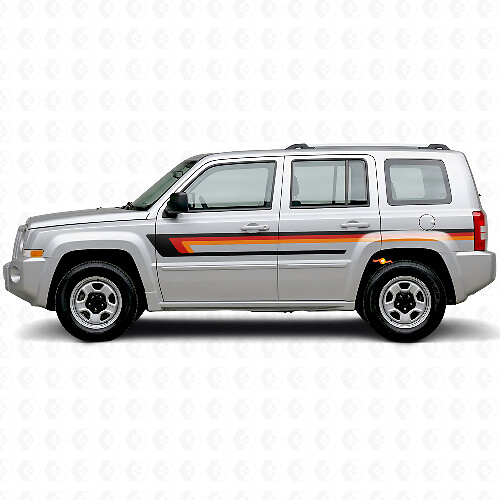 Triple Stripes Door Side Vinyl Decal for Jeep Patriot 2007-2017_1