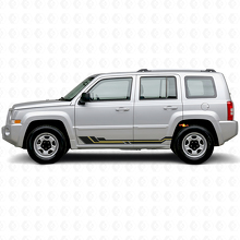 Curved Lines Rocker Panel Vinyl Decal for Jeep Patriot 2007-2017_2