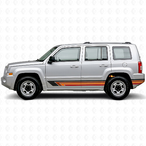 Vintage Straight Stripes Side Vinyl Decal for Jeep Patriot 2007-2017_1
