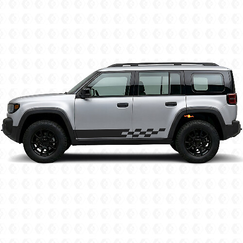 Checkered Stripes Side Vinyl Decal for Jeep Recon 2026+_1
