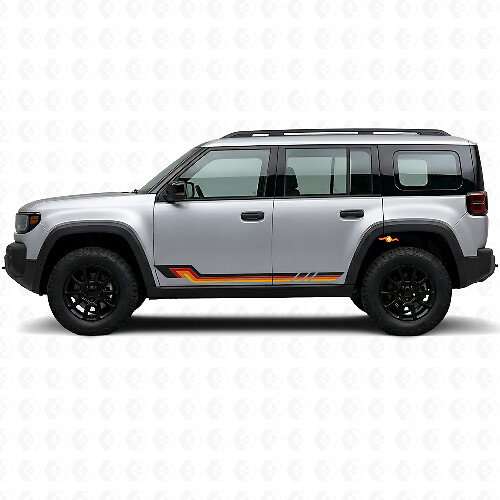 Vintage Style Side Stripes Vinyl Decal for Jeep Recon 2026+_1