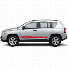 Checkered Curved Side Stripes Vinyl Decal for Jeep Compass 2007-2016_3