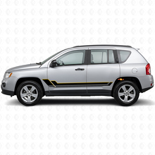 Twin Stripes Rocker Panel Vinyl Decal for Jeep Compass 2007-2016_2