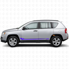 Honeycomb Stripes Side Vinyl Decal for Jeep Compass 2007-2016_2