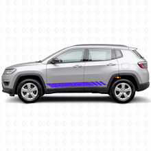 Topographic Style Stripes Side Vinyl Decal for Jeep Compass 2016+_2