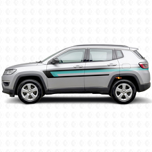 Triple Stripes Door Side Vinyl Decal for Jeep Compass 2016+_2