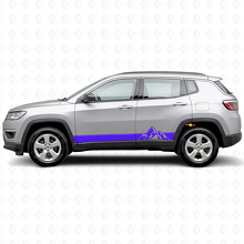 Mountains Style Stripes Side Vinyl Decal for Jeep Compass 2016+_2