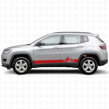 Mountains Style Stripes Side Vinyl Decal for Jeep Compass 2016+_3