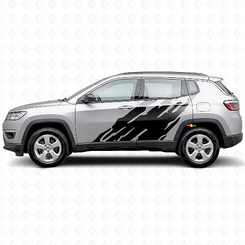 Mud Splash Graphic Side Vinyl Decal for Jeep Compass 2016+_1