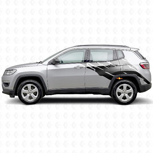 Mud Splash Graphic Rear Side Vinyl Decal for Jeep Compass 2016+_1