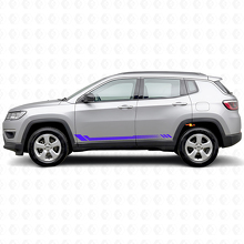 Honeycomb Stripes Side Vinyl Decal for Jeep Compass 2016+_2