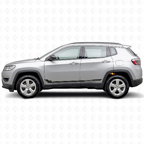 Racing Style Side Stripes Vinyl Decal for Jeep Compass 2016+_1