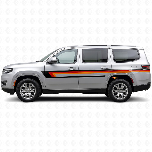Triple Stripes Door Side Vinyl Decal for Jeep Wagoneer 2022+_1