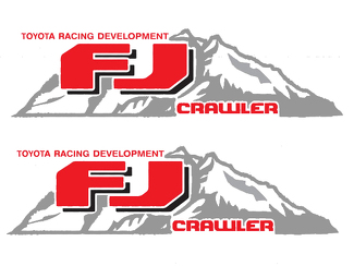 2 Toyota FJ CRAWLER Mountain Deer Hunter Decal TRD racing development side vinyl decal sticker
