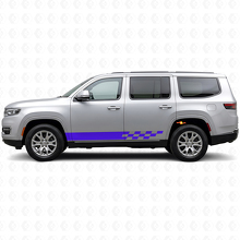 Checkered Stripes Side Vinyl Decal for Jeep Wagoneer 2022+_2